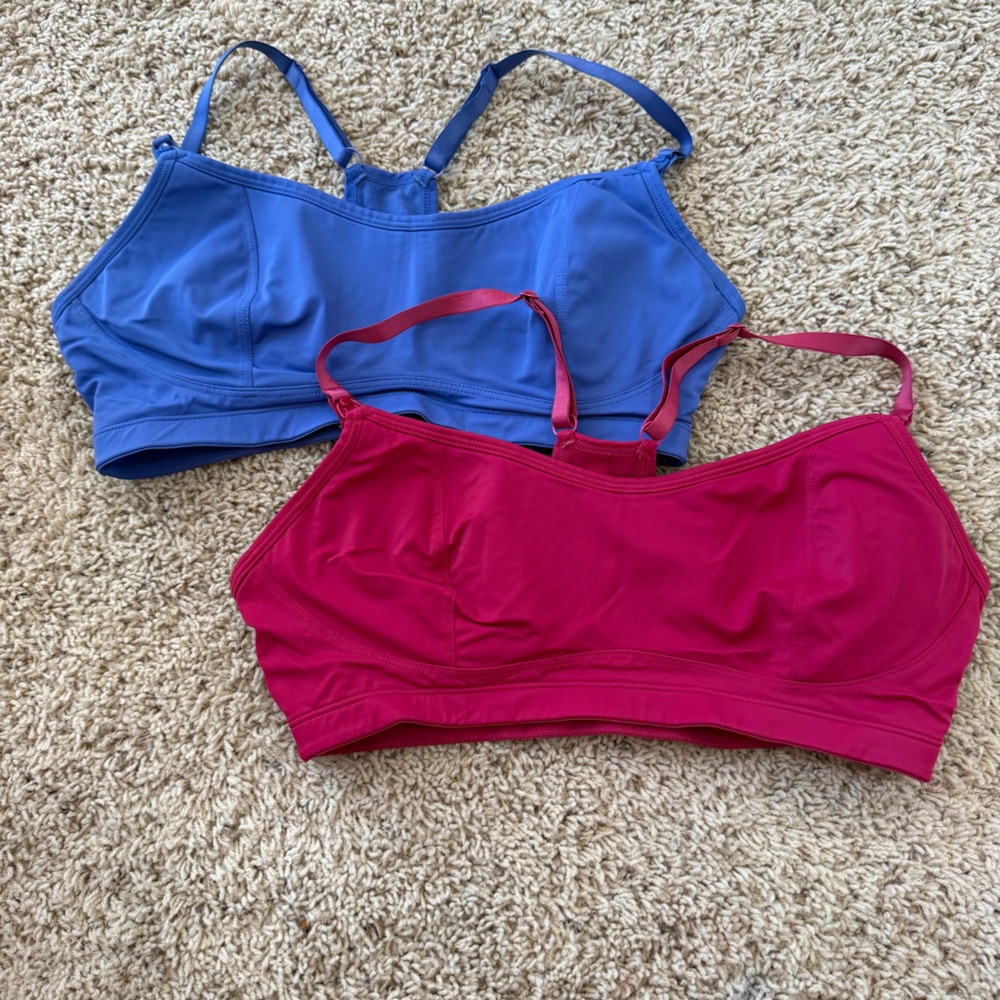 Red and Blue nursing breastfeeding Sports Bras